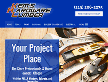 Tablet Screenshot of kemshardwareandlumber.com